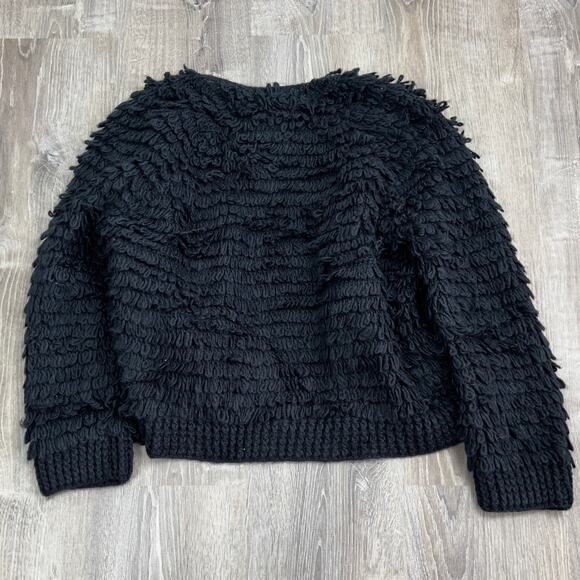 Universal Thread Black Long Sleeve Open Neck Loopy Cardigan - Size Medium - NWT - Picture 5 of 7